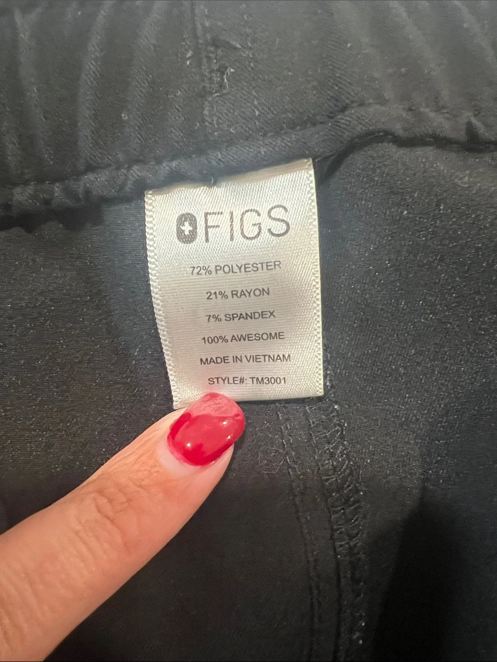 Figs Men's Black Drawstring Utility Joggers